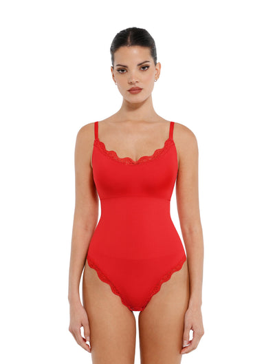 Seamless Lace Bodysuit - Comfort, Style & Figure Enhancement