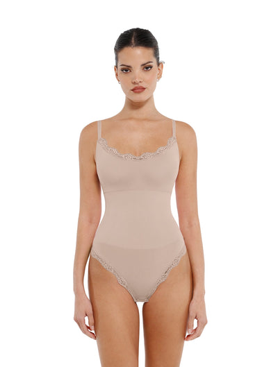 Seamless Lace Bodysuit - Comfort, Style & Figure Enhancement